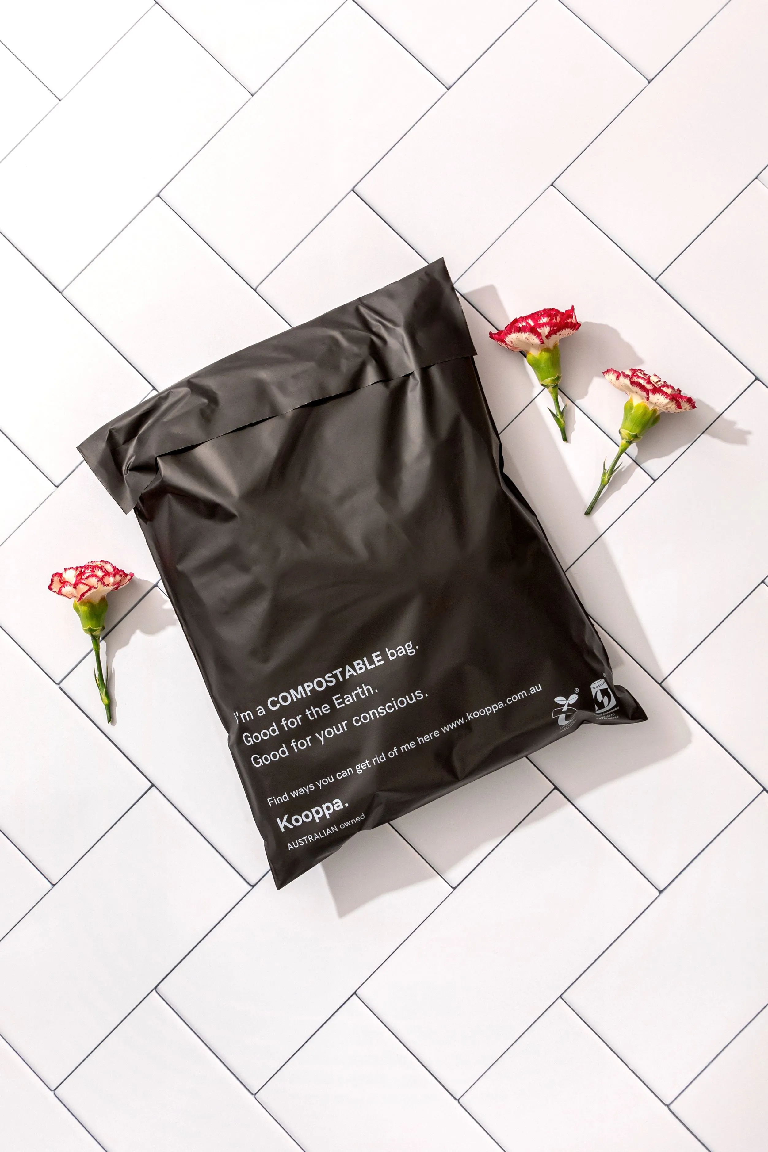 1000 X Black Biodegradable Medium Mailer 280X380mm Compostable Bag Satchels