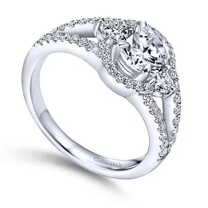 14k White Gold Split Shank Ring - ER5374W44JJ