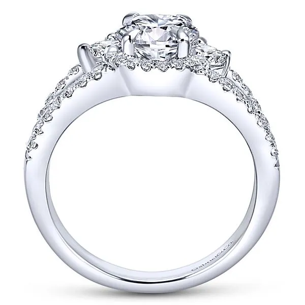 14k White Gold Split Shank Ring - ER5374W44JJ