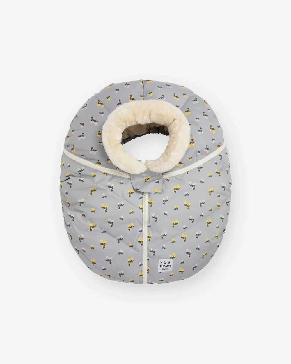 7 A.M. Car Seat Cocoon - Benji Prints Sherpa Cover