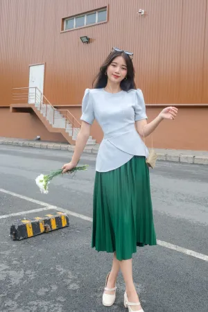 Athena Sky Blue Princess Top - Gu Fashion | Vietnam Fashion Style
