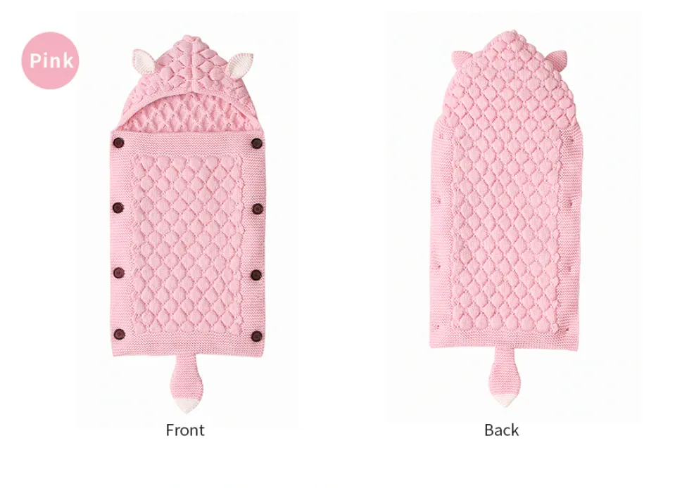 Baby Knitted Fox Cartoon Cocoon Envelope Swaddle Sleep Sacks