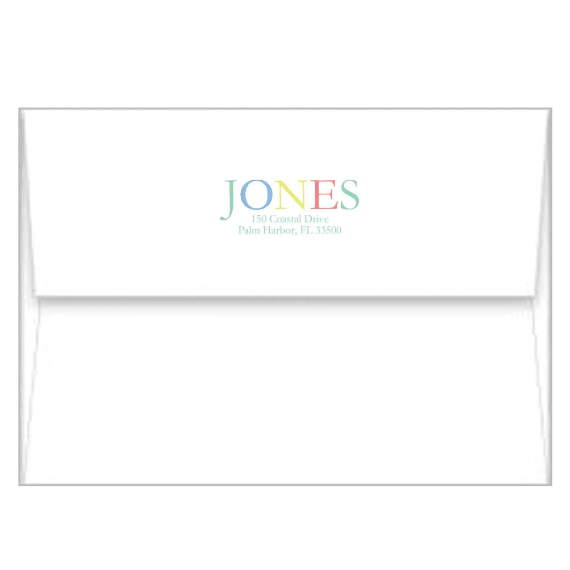 Blue Colorful Stripes A2 Birth Announcement Card