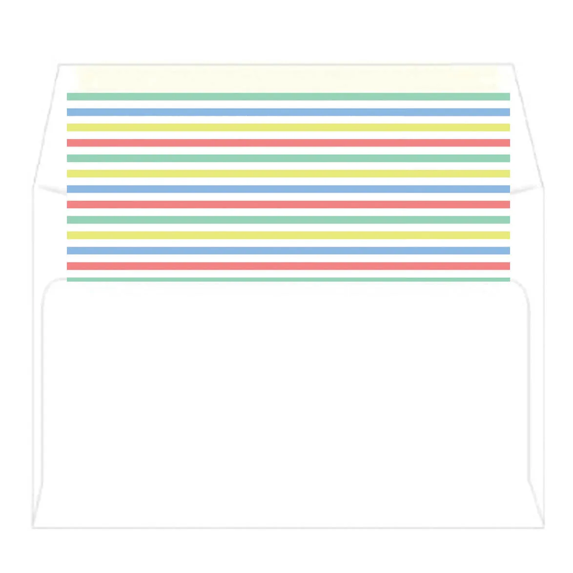 Blue Colorful Stripes A2 Birth Announcement Card