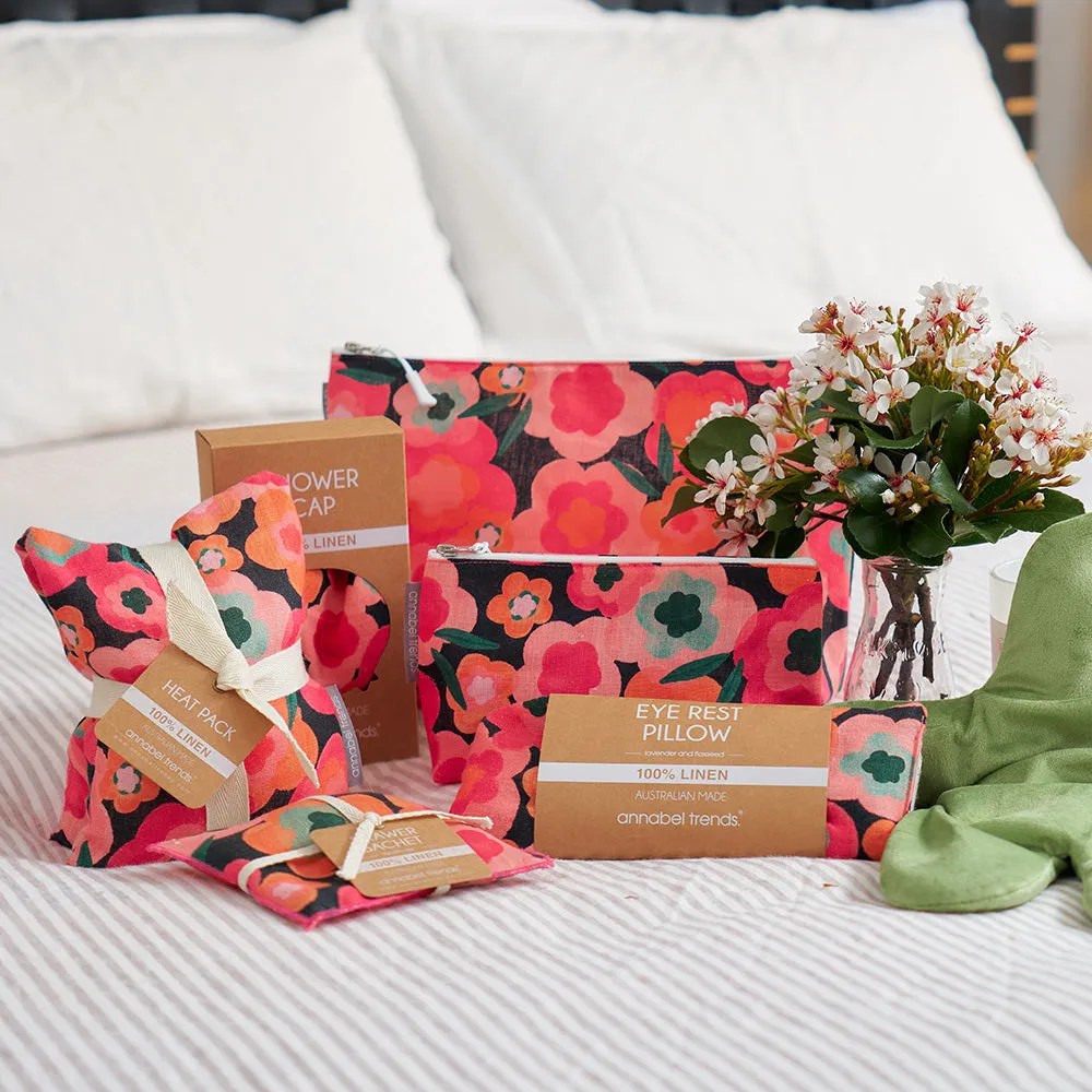Cosmetic Bag - Linen - Large - Midnight Blooms