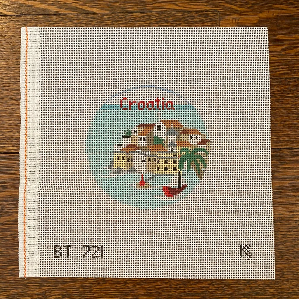 Croatia Travel Round Canvas