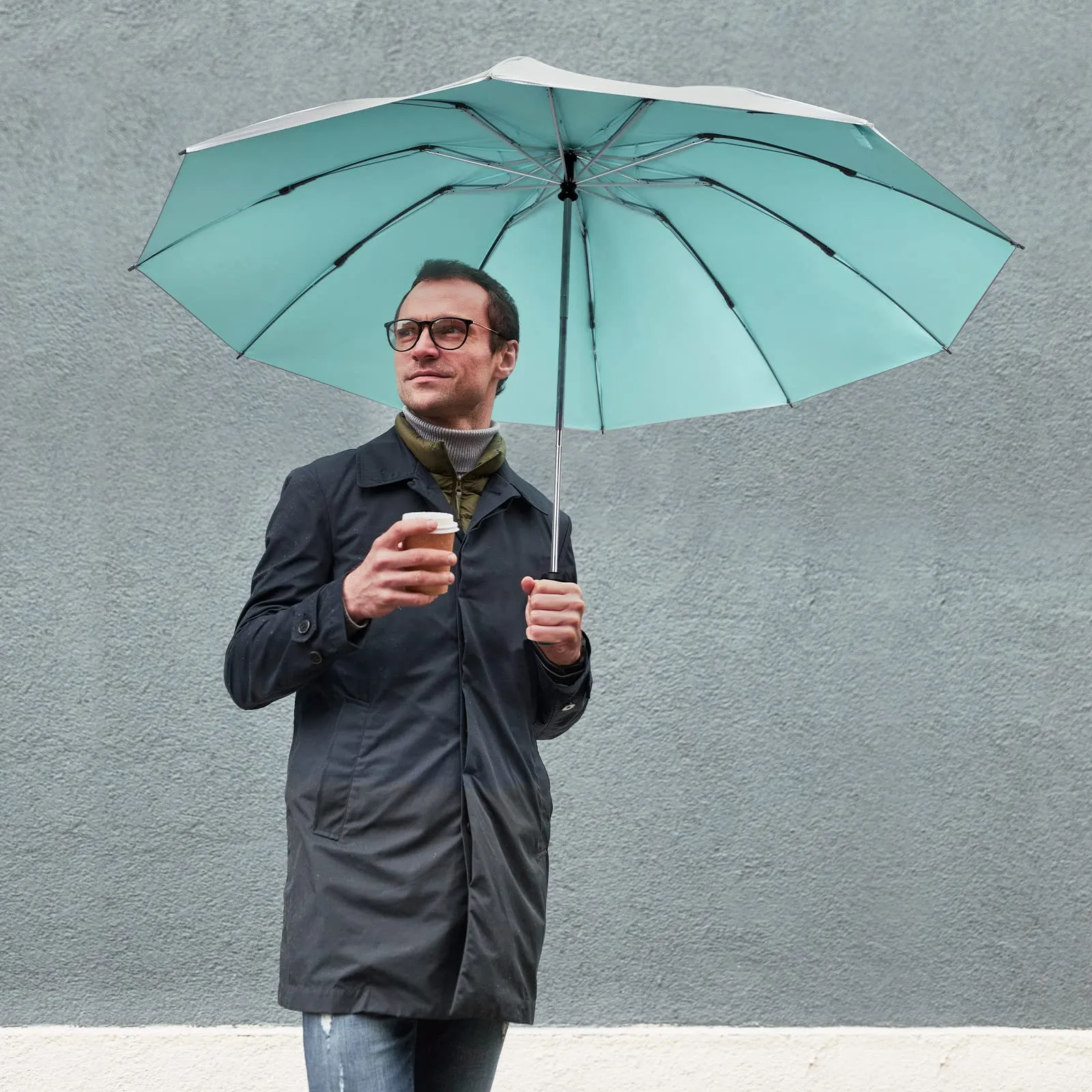 G4Free UPF 50  UV Protection 54 Inch Large Reverse Travel Umbrella