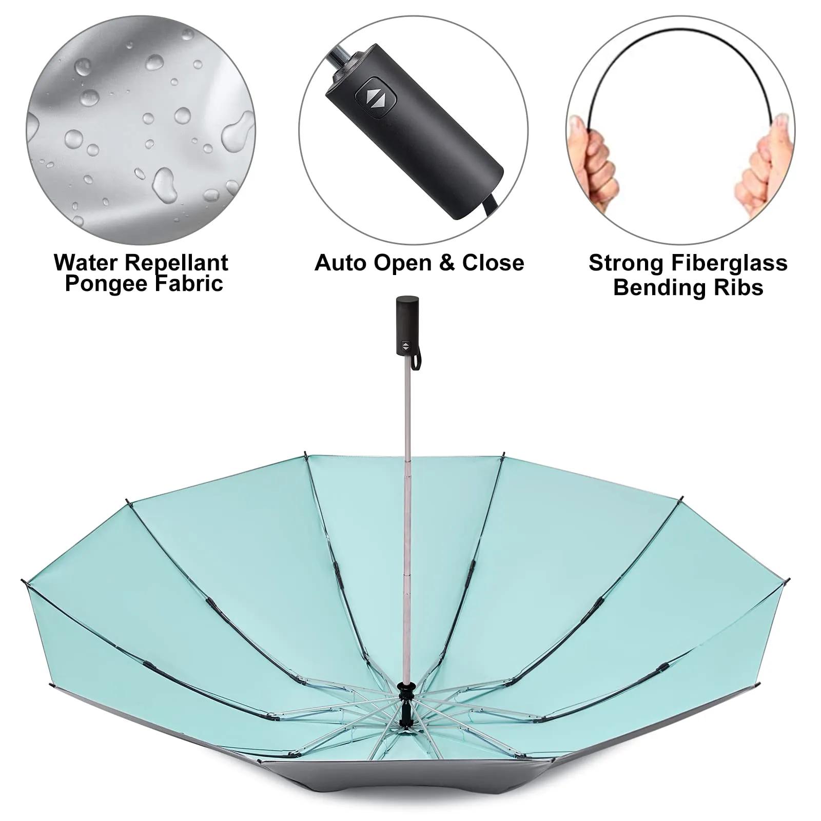 G4Free UPF 50  UV Protection 54 Inch Large Reverse Travel Umbrella