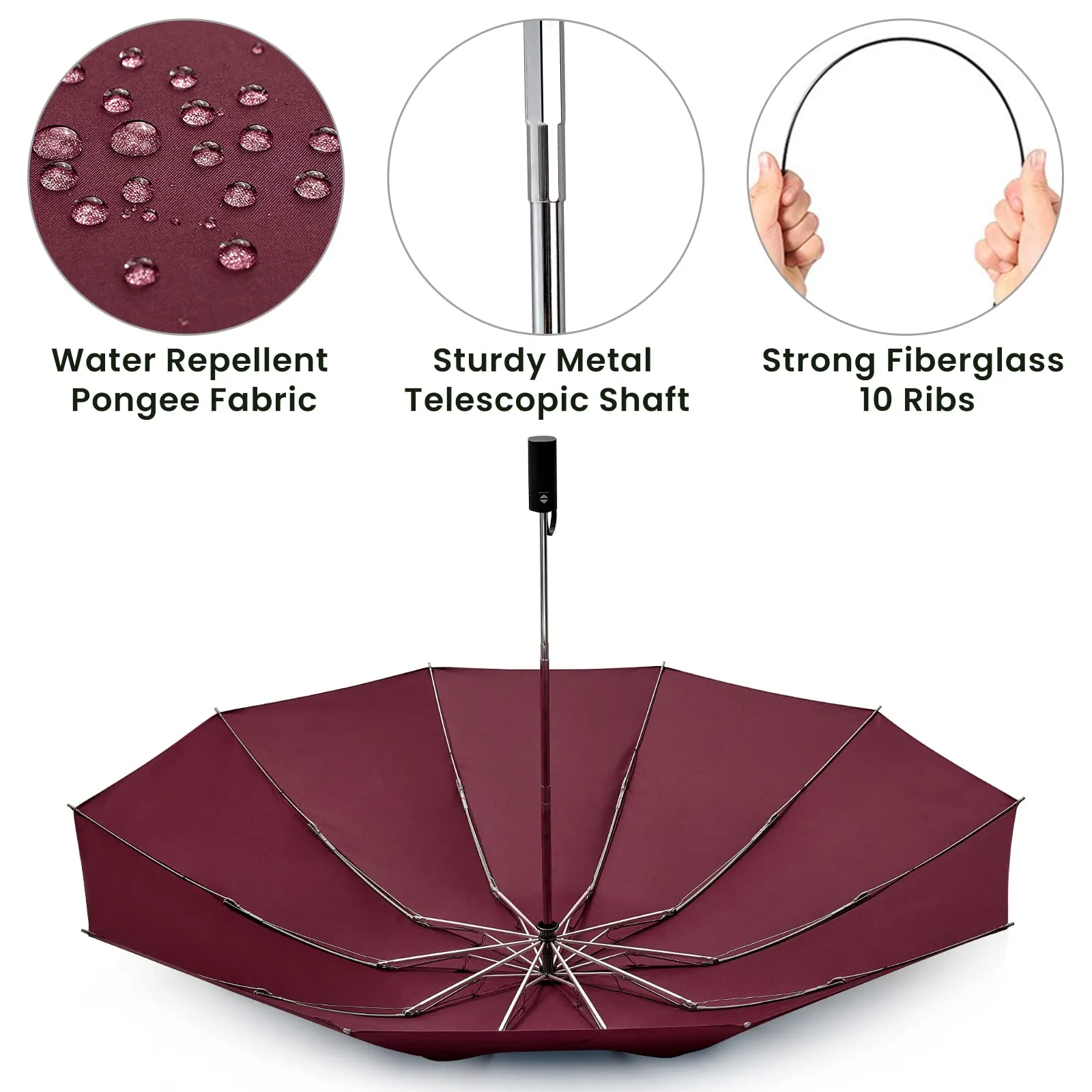 G4Free UPF 50  UV Protection 54 Inch Large Reverse Travel Umbrella