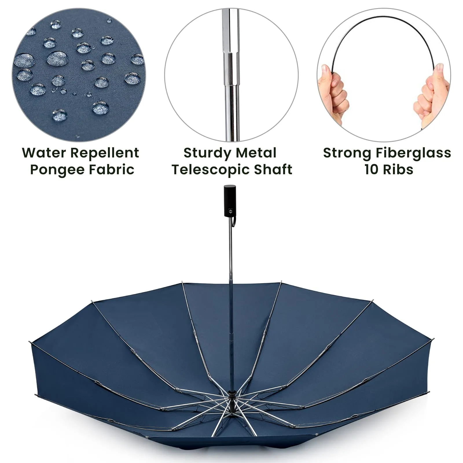 G4Free UPF 50  UV Protection 54 Inch Large Reverse Travel Umbrella