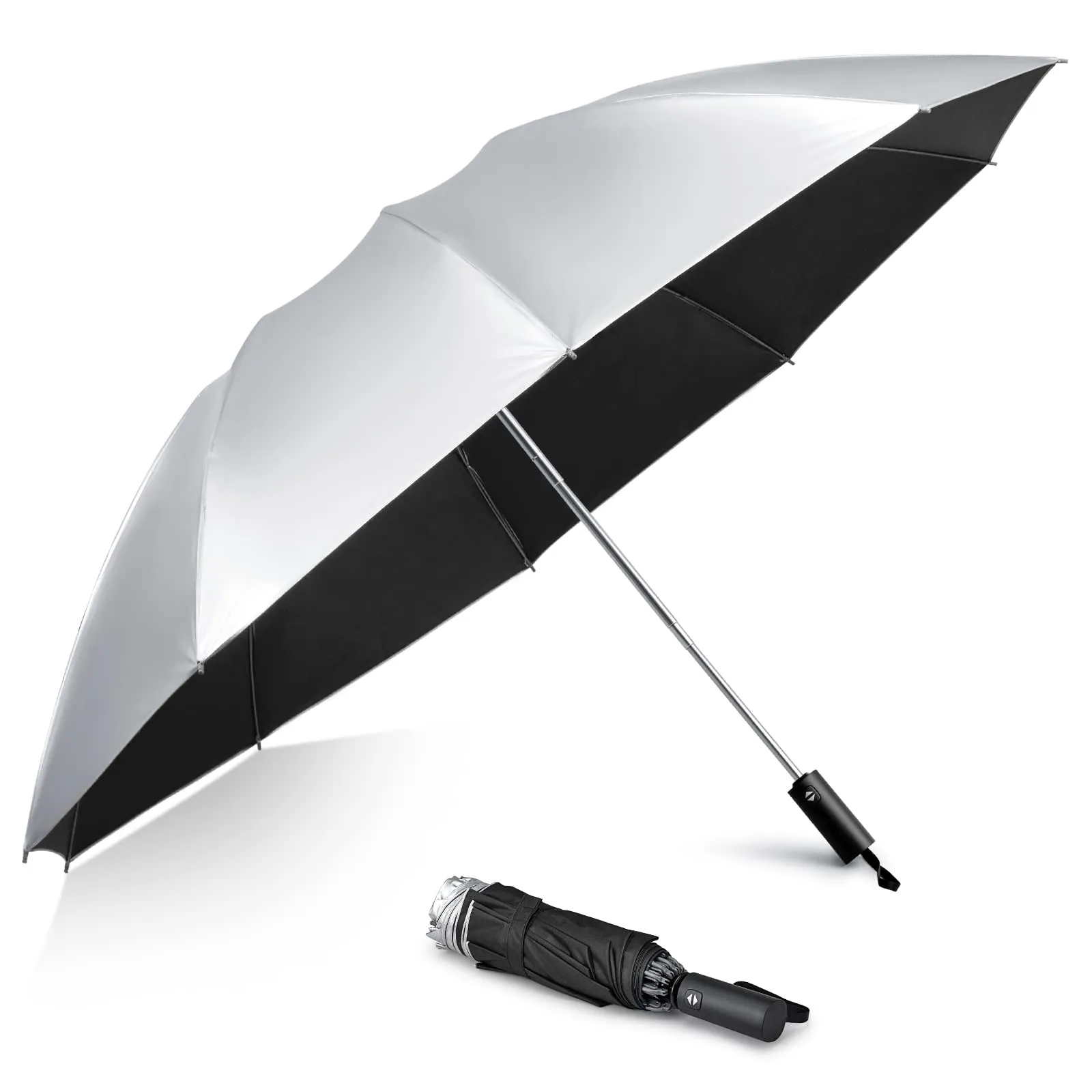 G4Free UPF 50  UV Protection 54 Inch Large Reverse Travel Umbrella
