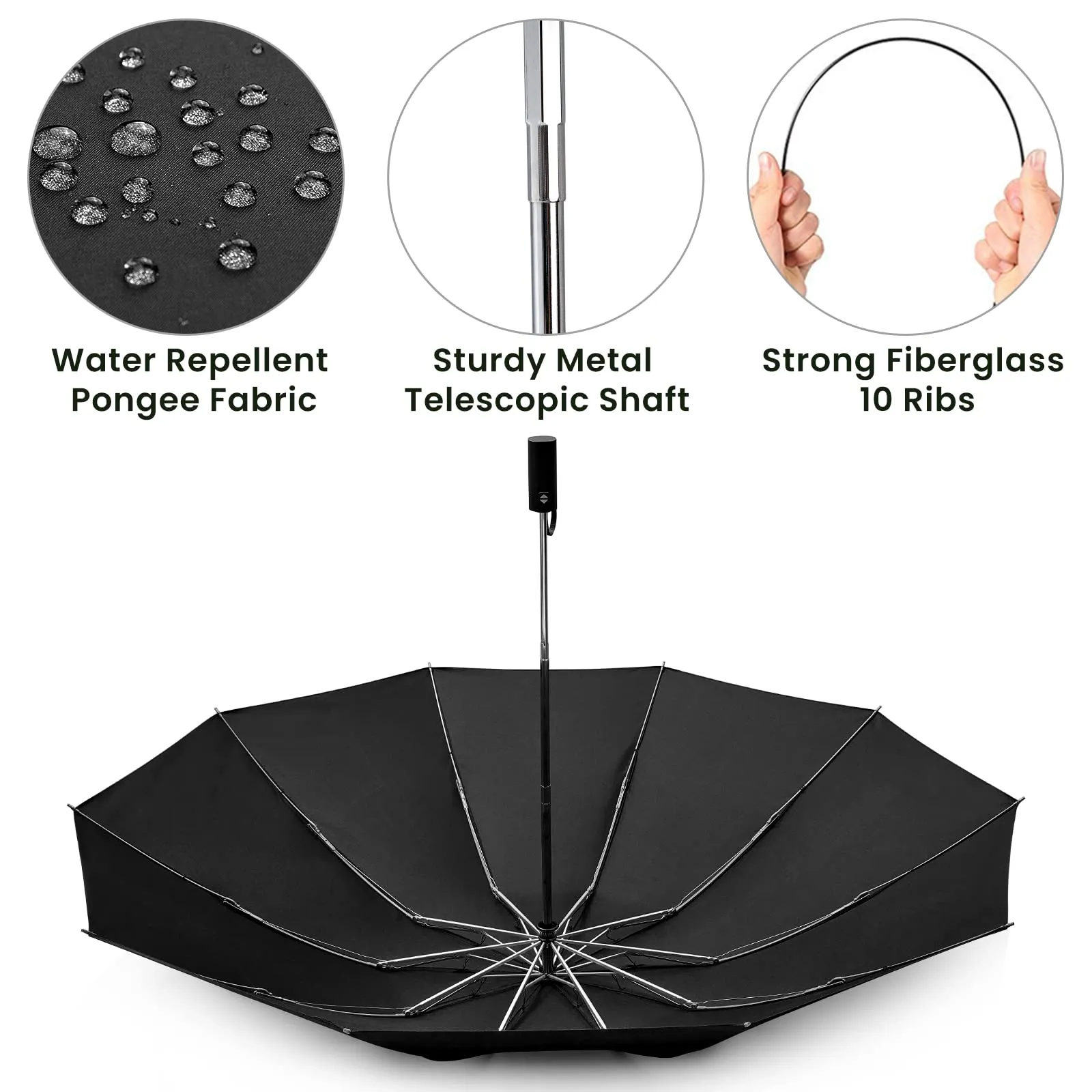 G4Free UPF 50  UV Protection 54 Inch Large Reverse Travel Umbrella