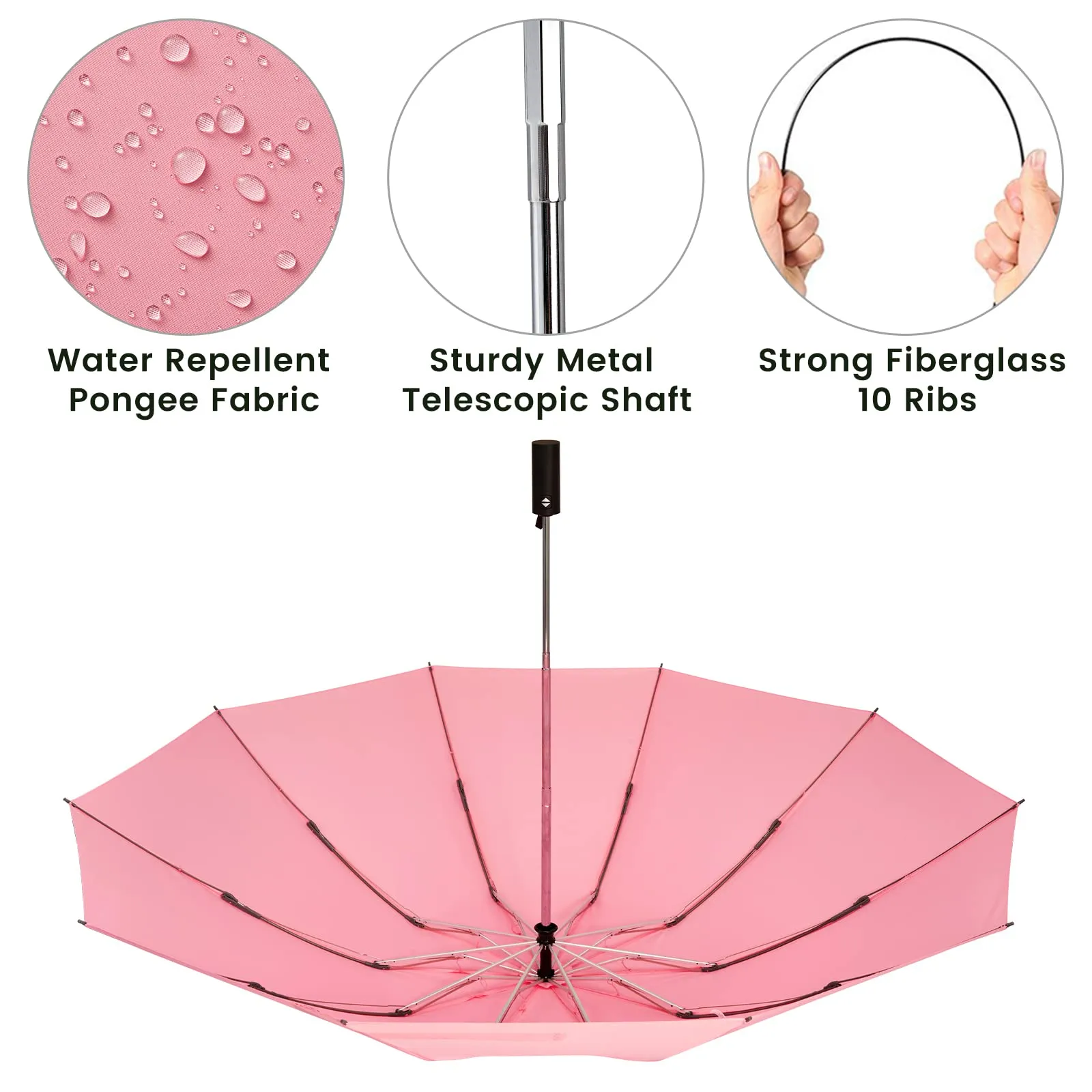 G4Free UPF 50  UV Protection 54 Inch Large Reverse Travel Umbrella