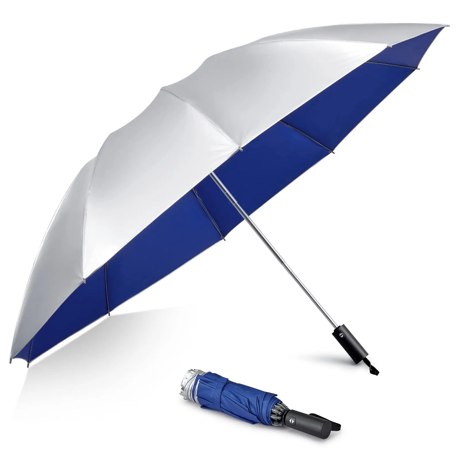 G4Free UPF 50  UV Protection 54 Inch Large Reverse Travel Umbrella