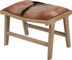 Goatskin Leather Ottoman
