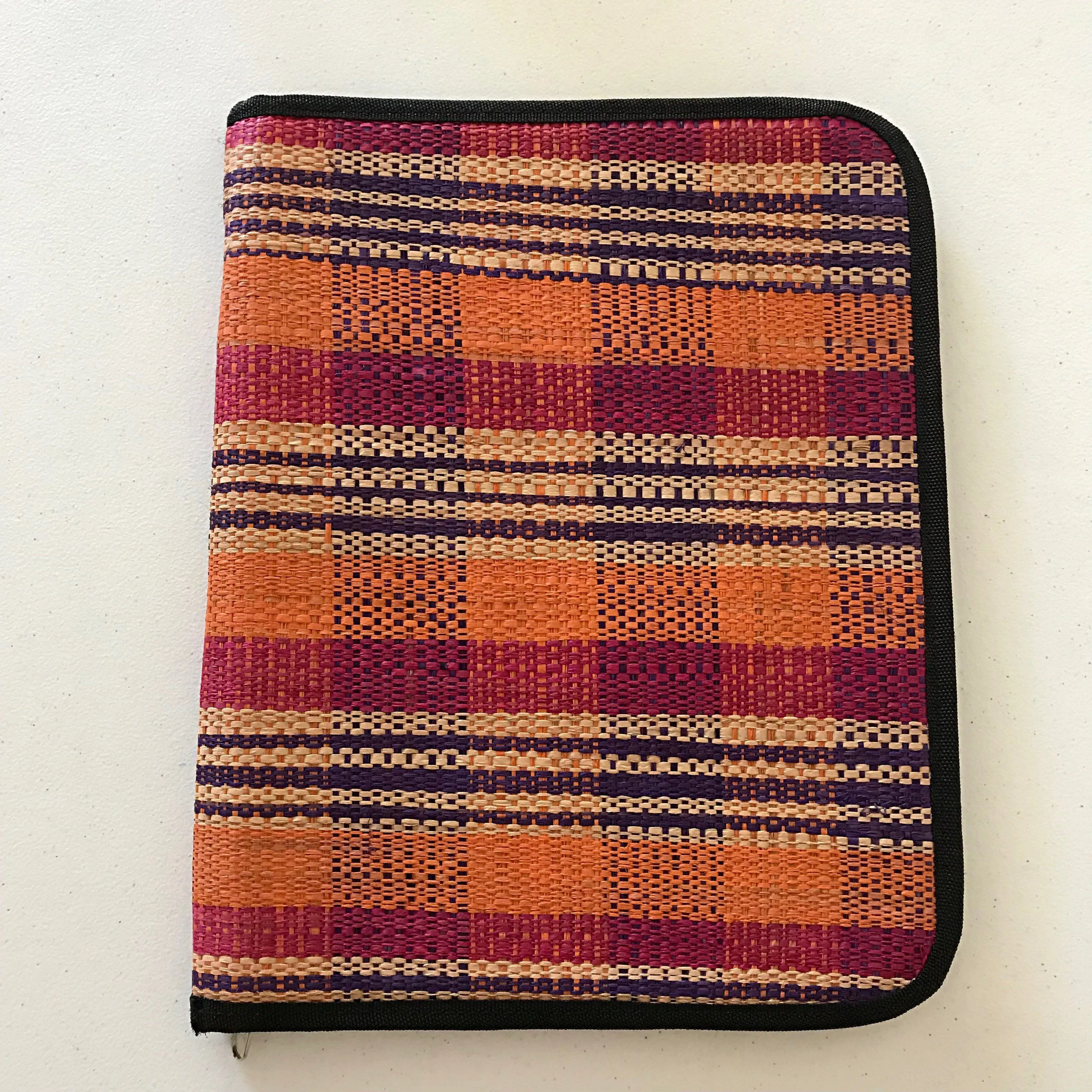 Handmade w/ Straw Fibers Document Holder/ Computer Bag / Portfolio