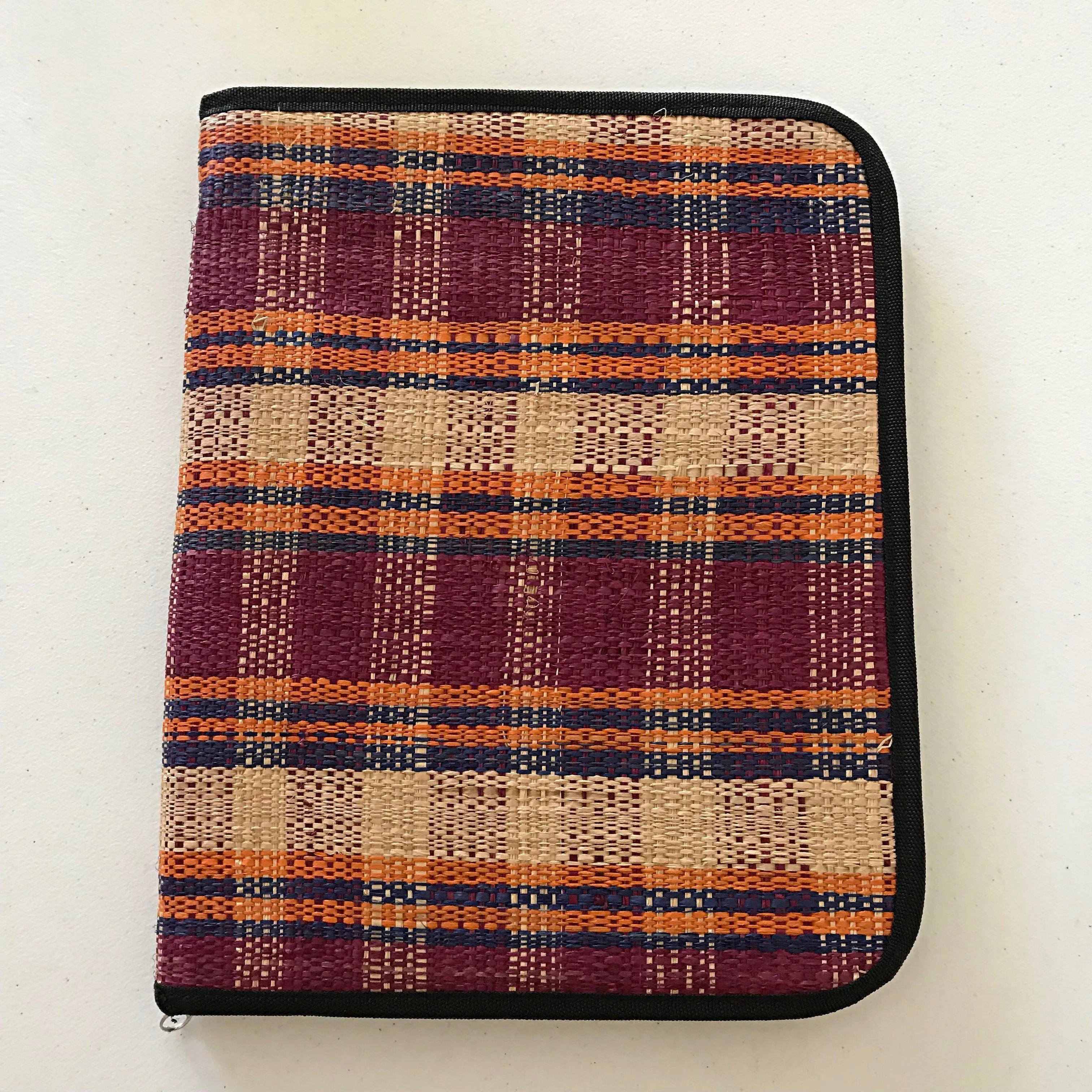 Handmade w/ Straw Fibers Document Holder/ Computer Bag / Portfolio