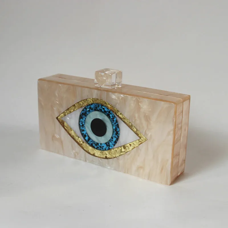 Impressive 3D Queen Blue Eye Shape Clutch Purse Handbags