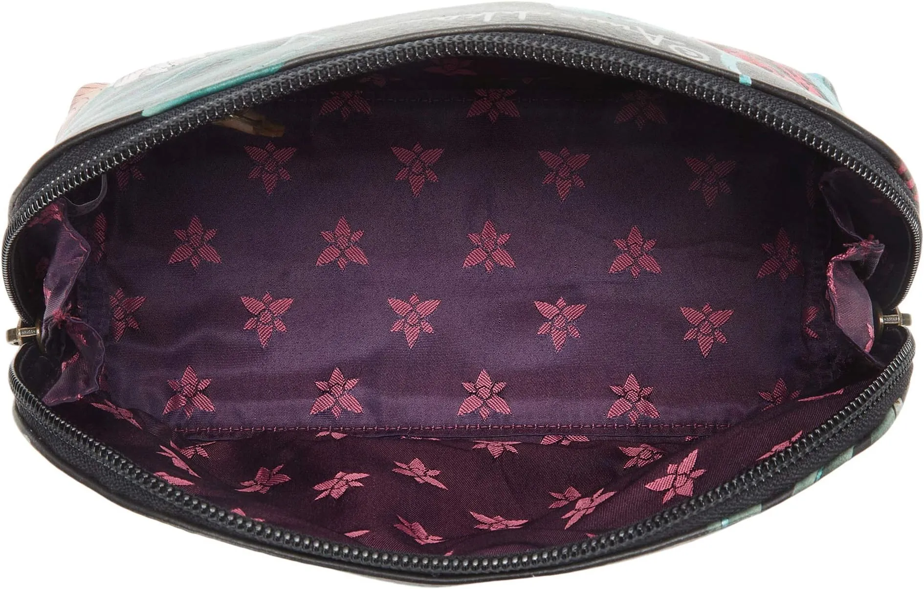 Large Cosmetic Pouch 1164 Anuschka, Island Escape Black