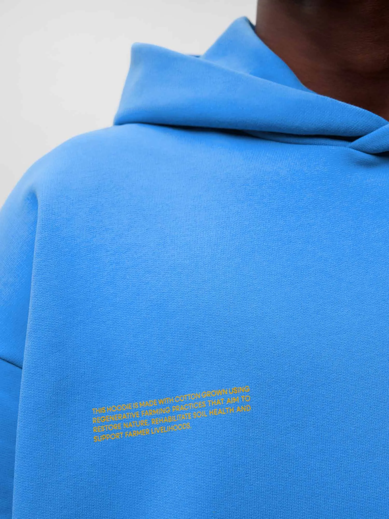 Mens Archive In Conversion Cotton Hoodie—water blue