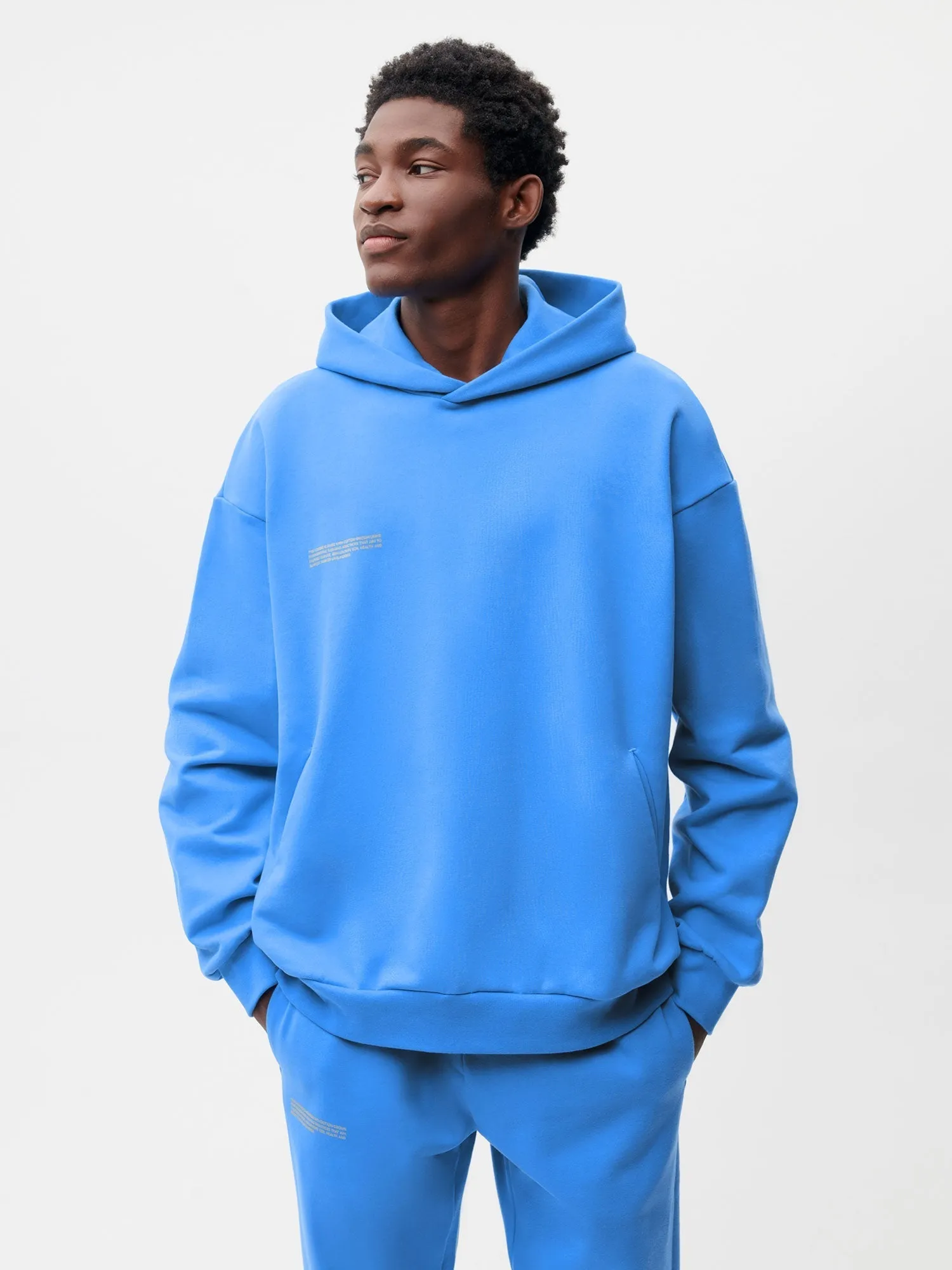 Mens Archive In Conversion Cotton Hoodie—water blue