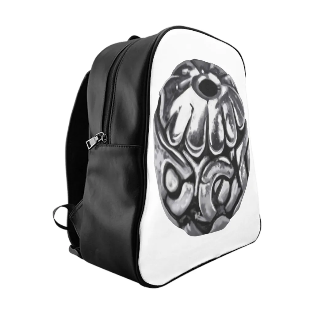 Metal Piece School Backpack