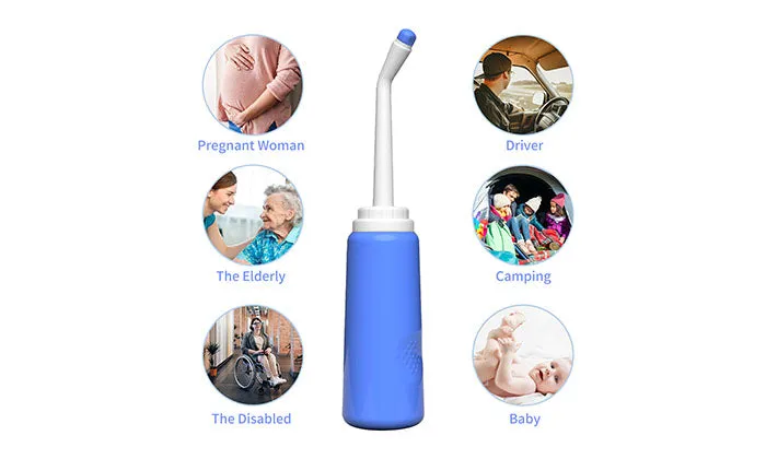 Portable Travel Bidet With 2 Nozzle Spray 500ml