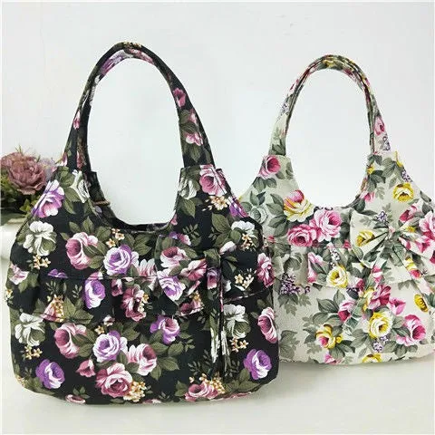 pretty chic country style large capacity casual shoulder bag