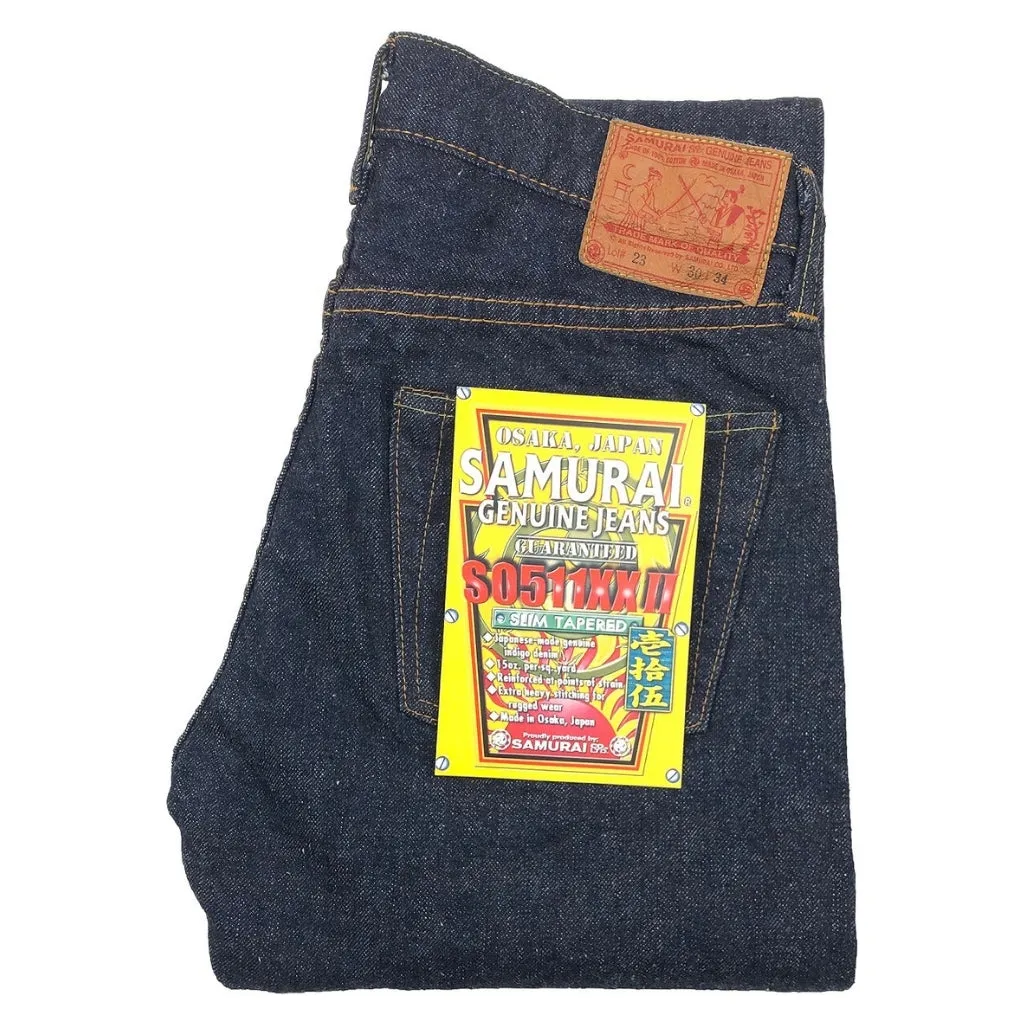 Samurai Jeans S0511XX-II 15oz. Selvedge Denim Jeans (Slim Tapered)