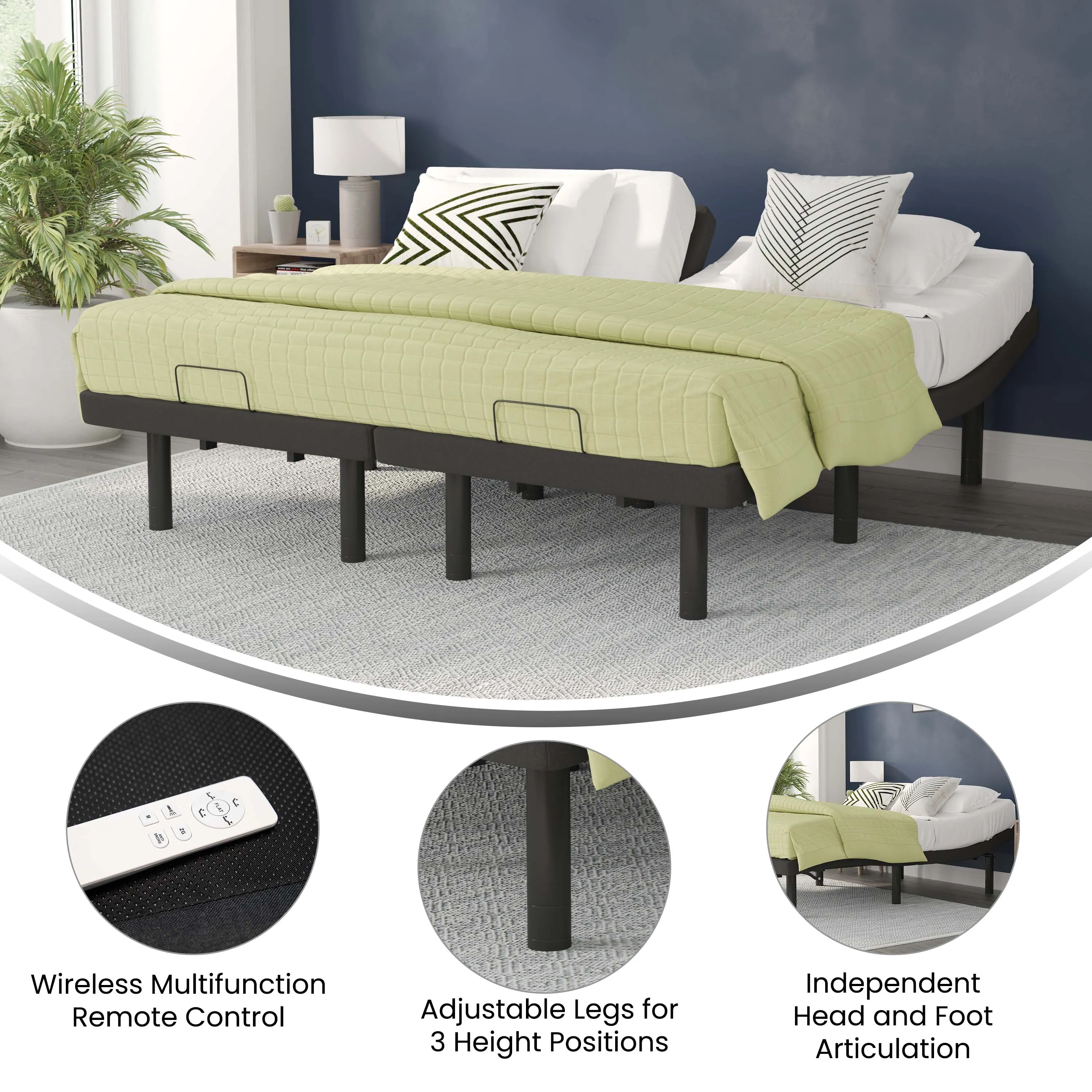 Split King Adjustable Bed Base AL-DM0201-SPK-GG